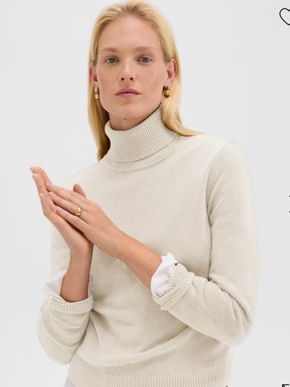 Theory Cream Cashmere Sweater - Women’s Petite